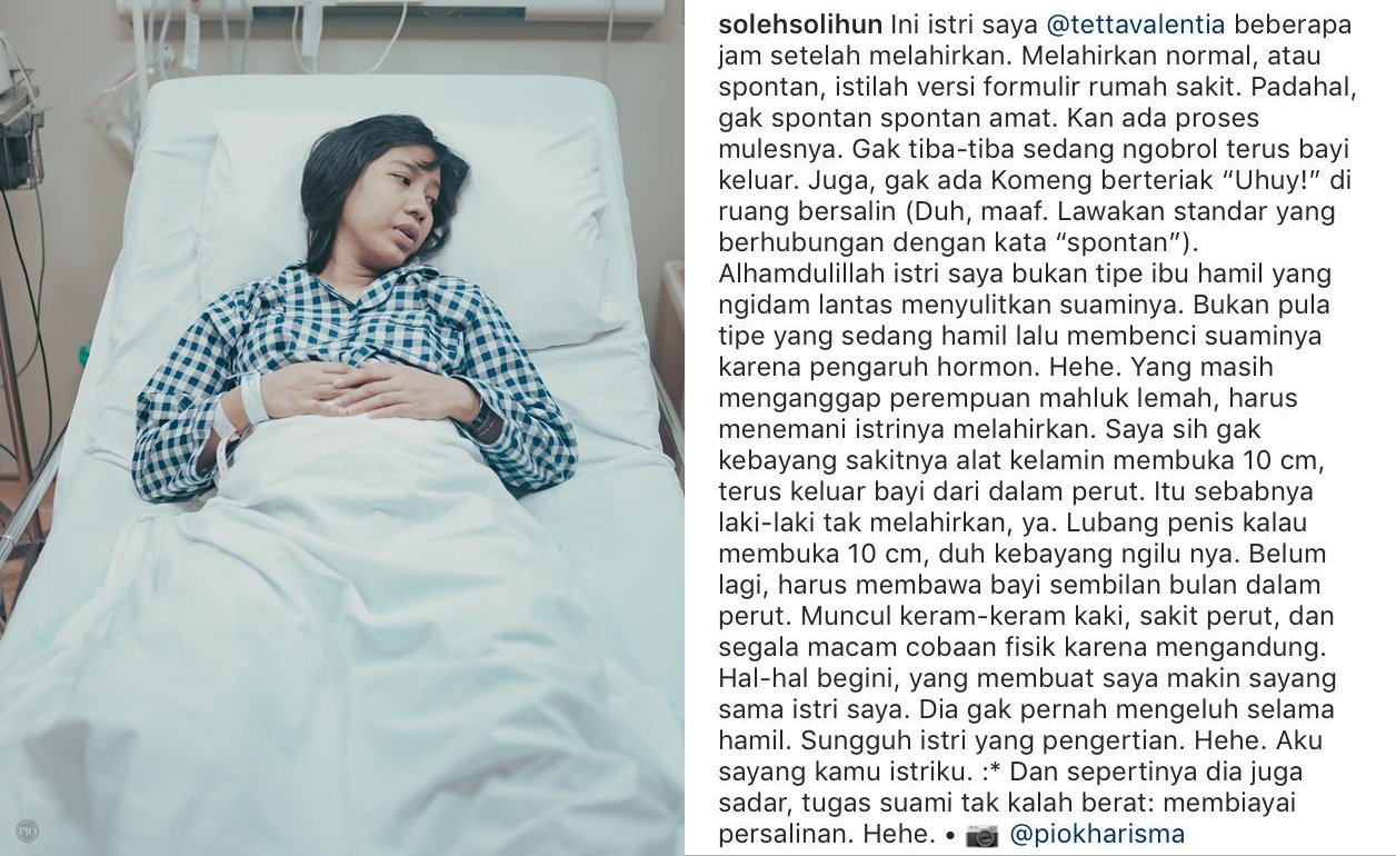 Soleh Solihun Mendadak Romantis Lewat Lahirnya Anak Kedua. Bisa Nih Jadi Contoh Para Pria di Luar Sana!