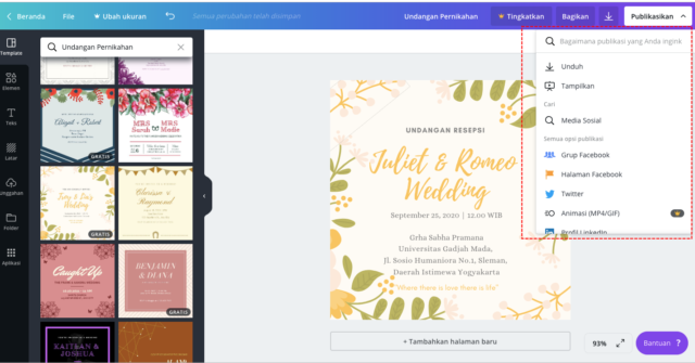 Cara Mudah Desain Undangan Pernikahan Pakai Aplikasi Canva. Gratis dan Pasti Kamu pun Bisa!
