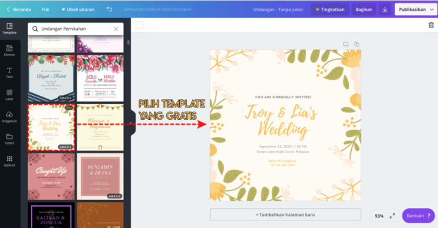 Cara Mudah Desain Undangan Pernikahan Pakai Aplikasi Canva. Gratis dan Pasti Kamu pun Bisa!