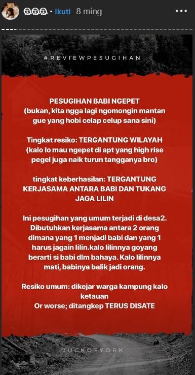 Menebak-nebak Risiko Pesugihan Menurut @junoaggy. Horror Sih, Tapi Jadi Pengen Ketawa Sendiri