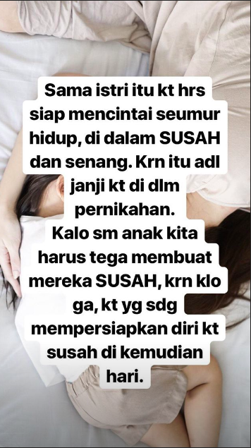 Wajib Baca! Selebgram Ini Beberkan Fakta Pentingnya Bedakan 'Cinta Istri' VS 'Cinta Anak'. Jangan Keliru dan Istri Terabaikan!