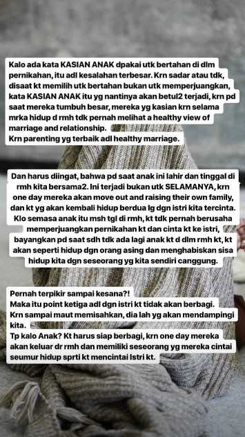 Wajib Baca! Selebgram Ini Beberkan Fakta Pentingnya Bedakan 'Cinta Istri' VS 'Cinta Anak'. Jangan Keliru dan Istri Terabaikan!