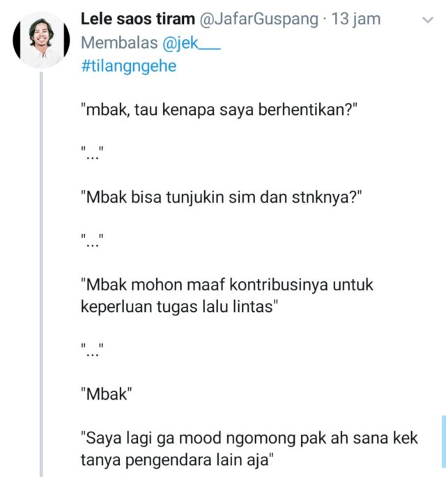 15 Skema #TilangNgehe yang Terjadi Saat Cewek Kena Tilang. Kocaknya Warganet Emang Nggak Ada Obat!