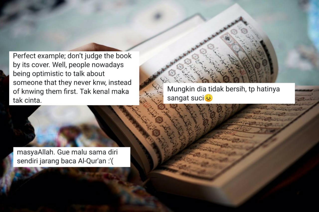 Potret Viral Tunawisma Baca Quran ini Gugah Jiwa Warganet. Makanya Jangan Nilai Orang dari Luarnya