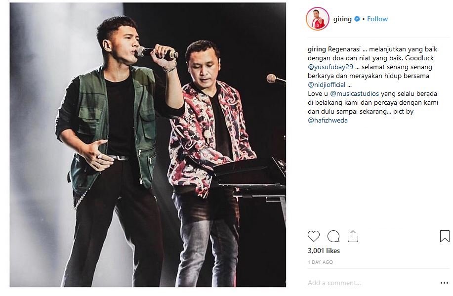 17 Tahun Berkarya, Akhirnya Giring Perkenalkan Vokalis Baru Nidji. Welcome Yusuf Ubay!