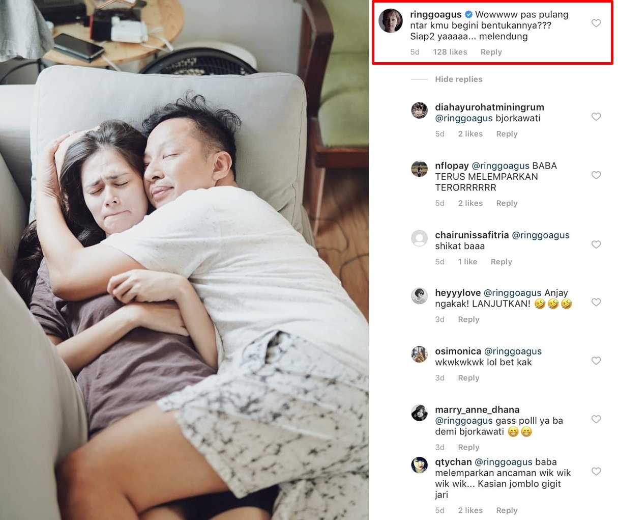 Gara-Gara Pamer Foto Selfie Dandan, Sabai Dieter 'Diancam' Bakal Dihamili Ringgo Agus. Lawak Nih!