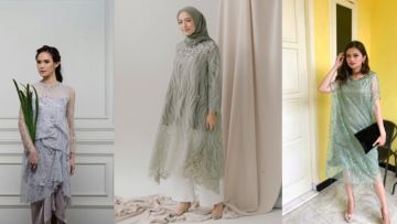 10 Inspirasi Model Baju Bukan Kebaya dari Kain Tule