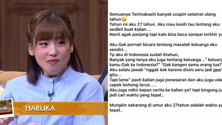 Curhatan Haruka Tentang Kehidupannya yang Miris; ‘Aku Sampai Lupa Wajah Ibuku…’