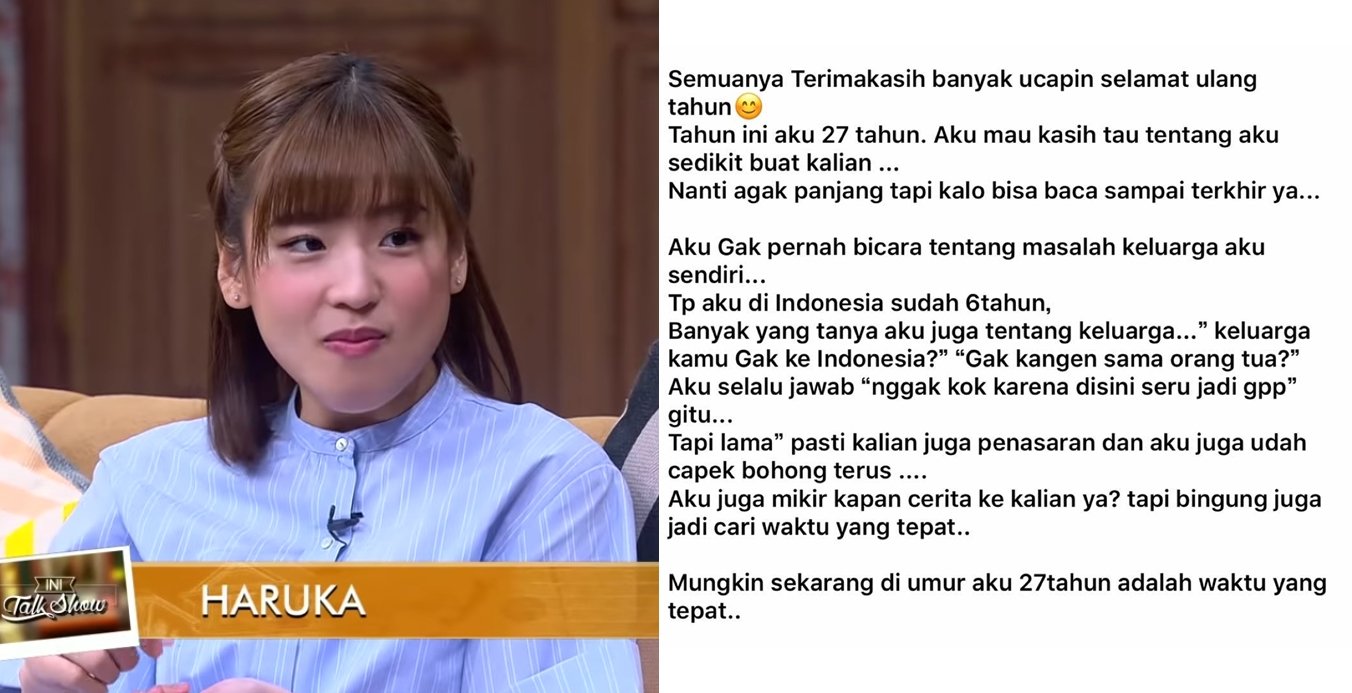 Curhatan Haruka Tentang Kehidupannya yang Miris; ‘Aku Sampai Lupa Wajah Ibuku…’