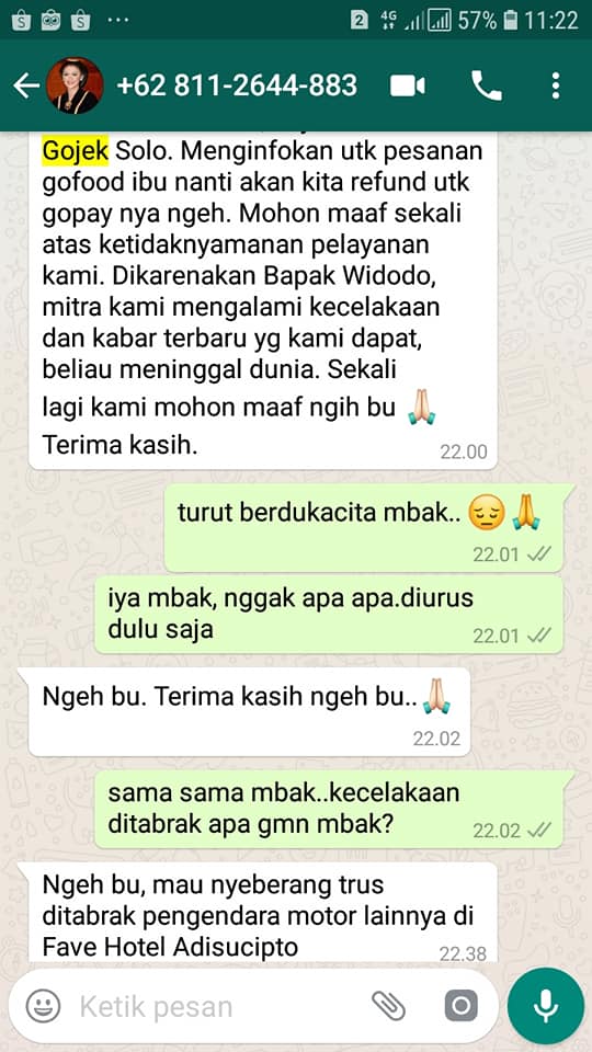 Kisah Mengharukan, Driver Ojek Online Ditabrak dan Meninggal Saat Tengah Antar Pesanan