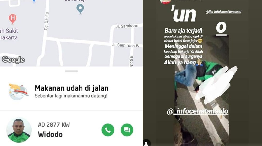 Kisah Mengharukan, Driver Ojek Online Ditabrak dan Meninggal Saat Tengah Antar Pesanan