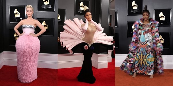 10 Foto Penampilan Artis Paling Unik di Red Carpet Grammy Awards 2019. Bajunya Mirip Apa Ya Kira-Kira?