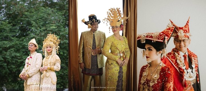 10 Potret Memukau Pengantin dari Pulau Sumatera. Pandangan Tak Bisa Beralih dari Indahnya Mahkota Mereka!