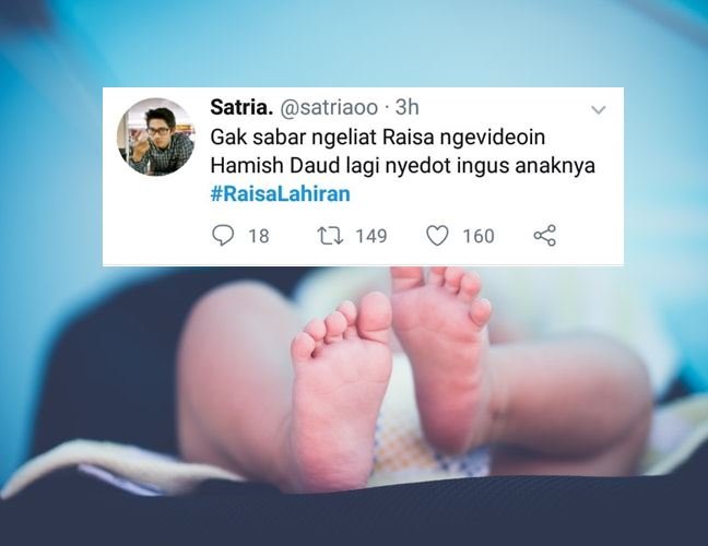 13 Komentar Paling Receh Warganet Saat Tanggapi Kelahiran Anak Pertama Raisa. Maklum, Kaum Selow~