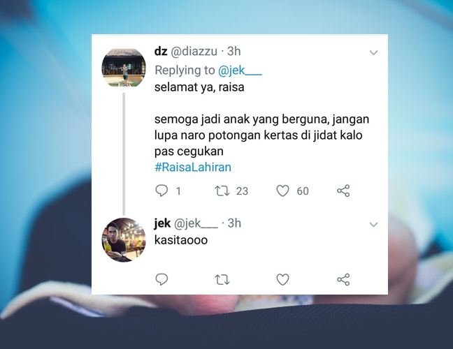 13 Komentar Paling Receh Warganet Saat Tanggapi Kelahiran Anak Pertama Raisa. Maklum, Kaum Selow~