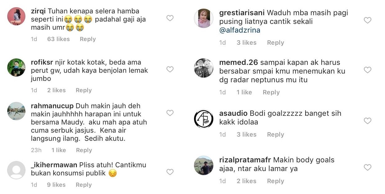 Maudy Ayunda Pamer Perut Kotak-Kotak, Para Cowok Makin Ngerasa Kayak 'Remahan Rengginang'