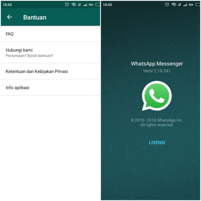 Versi Aplikasi Whatsapp