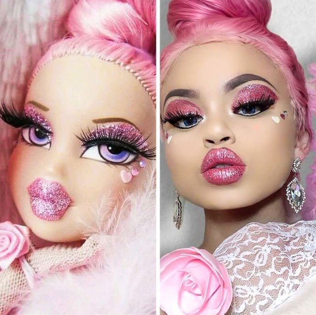 Boneka VS Manusia, Viralnya #BratzChallenge Ini Bikin Kamu Takjub Sama Kekuatan Make-up Mengubah Muka!