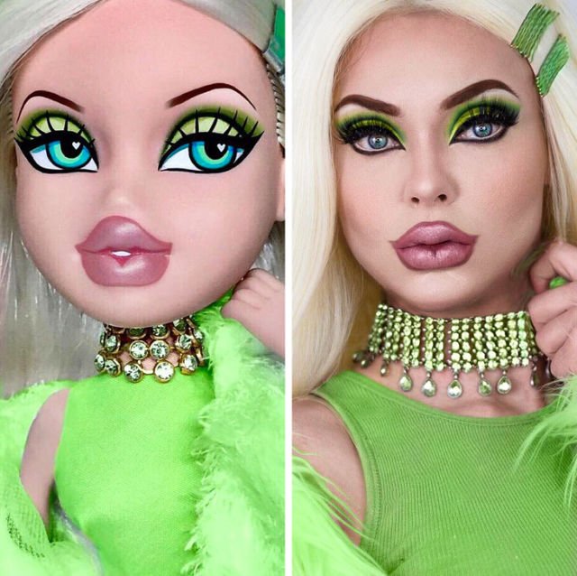 Boneka VS Manusia, Viralnya #BratzChallenge Ini Bikin Kamu Takjub Sama Kekuatan Make-up Mengubah Muka!