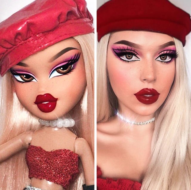 Boneka VS Manusia, Viralnya #BratzChallenge Ini Bikin Kamu Takjub Sama Kekuatan Make-up Mengubah Muka!