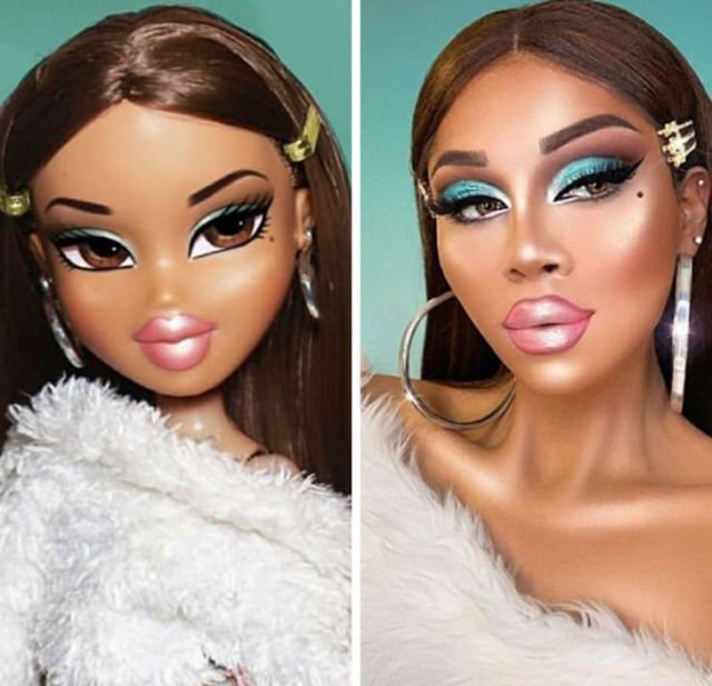 Boneka VS Manusia, Viralnya #BratzChallenge Ini Bikin Kamu Takjub Sama Kekuatan Make-up Mengubah Muka!