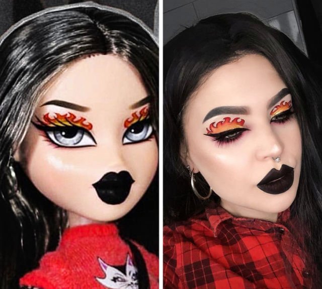 Boneka VS Manusia, Viralnya #BratzChallenge Ini Bikin Kamu Takjub Sama Kekuatan Make-up Mengubah Muka!