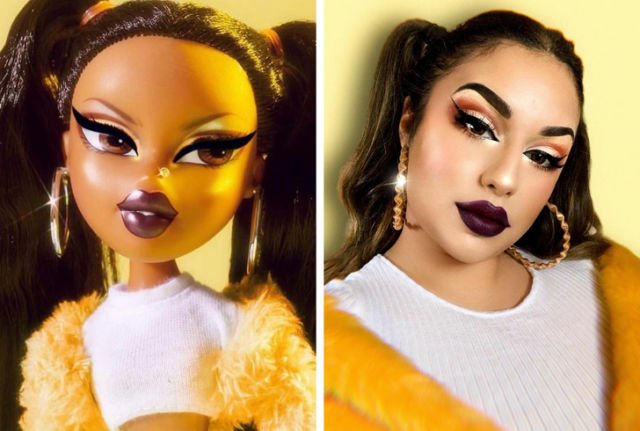 Boneka VS Manusia, Viralnya #BratzChallenge Ini Bikin Kamu Takjub Sama Kekuatan Make-up Mengubah Muka!