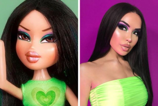 Boneka VS Manusia, Viralnya #BratzChallenge Ini Bikin Kamu Takjub Sama Kekuatan Make-up Mengubah Muka!