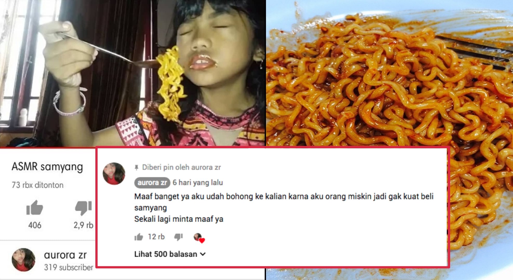 Viral Unggah ASMR Samyang Padahal Cuma Mi Instan, Gadis ini Minta Maaf. Salut Sama Keberaniannya!