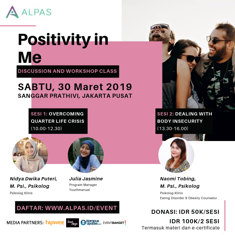 Positivity In Me Hadirkan Diskusi Quarter Life Crisis dan Body Insecurity