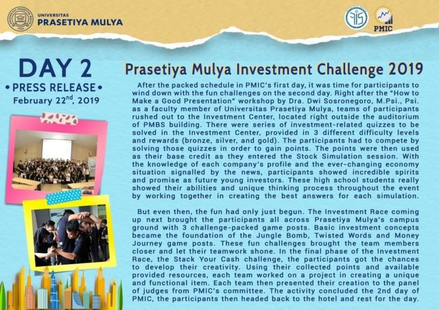 Begini Keseruan PMIC 2019 yang Diadakan Univ. Prasetiya Mulya. Nyesel kan Nggak Ikutan?