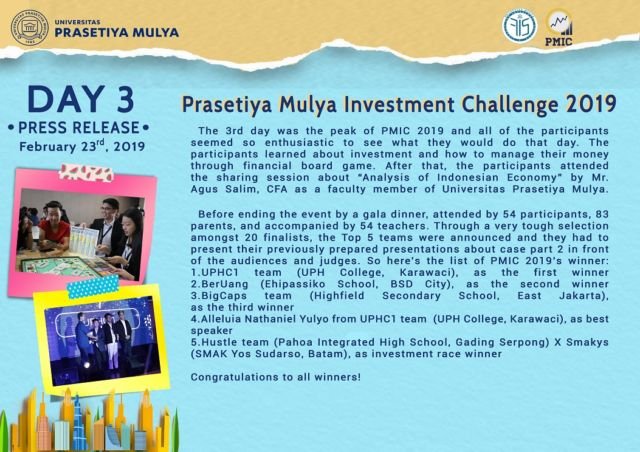 Begini Keseruan PMIC 2019 yang Diadakan Univ. Prasetiya Mulya. Nyesel kan Nggak Ikutan?