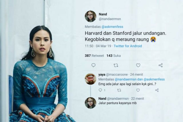 Maudy Ayunda Diperebutkan 2 Universitas Ternama Dunia, Begini 15 Curhatan Iri Warganet. Lah, Kocak~