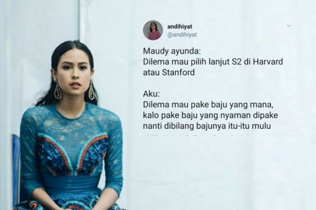 Saat Maudy Ayunda Dilema Stanford atau Harvard, #SobatMisqueen Cuma Bisa Milih 14 Hal Receh ini