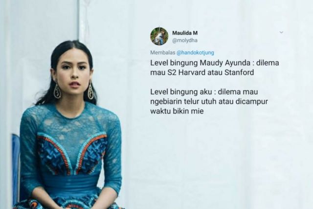 Saat Maudy Ayunda Dilema Stanford atau Harvard, #SobatMisqueen Cuma Bisa Milih 14 Hal Receh ini