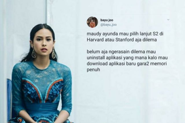 Saat Maudy Ayunda Dilema Stanford atau Harvard, #SobatMisqueen Cuma Bisa Milih 14 Hal Receh ini