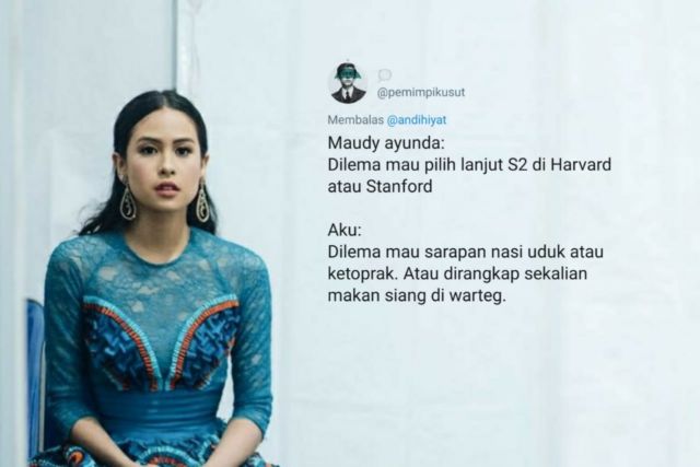 Saat Maudy Ayunda Dilema Stanford atau Harvard, #SobatMisqueen Cuma Bisa Milih 14 Hal Receh ini