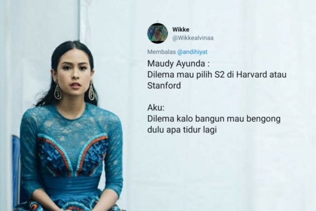 Saat Maudy Ayunda Dilema Stanford atau Harvard, #SobatMisqueen Cuma Bisa Milih 14 Hal Receh ini