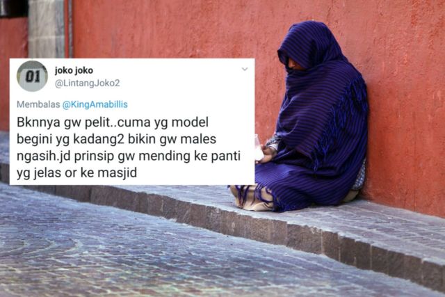 13 Reaksi Kocak Sobat Misqueen Soal Pengemis yang 