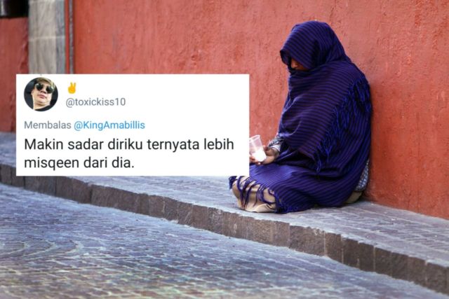 13 Reaksi Kocak Sobat Misqueen Soal Pengemis yang 