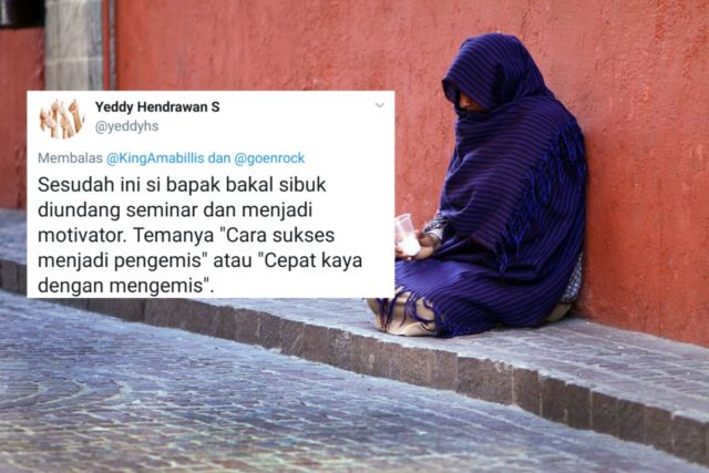 13 Reaksi Kocak Sobat Misqueen Soal Pengemis yang 