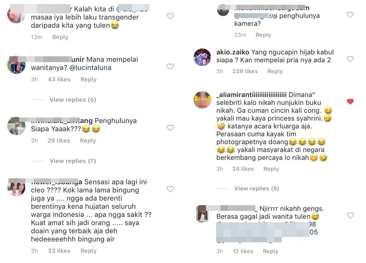 Lucinta Luna Posting Foto Nikah, Warganet Merasa Gagal Jadi Cewek Tulen. Piye Iki, Mblo?