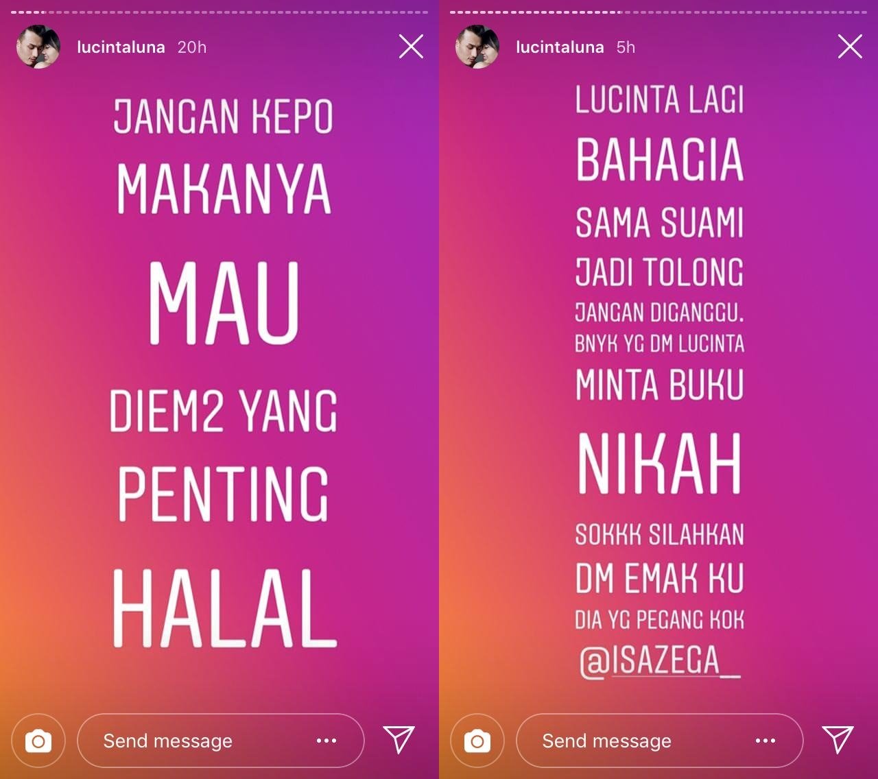 Lucinta Luna Posting Foto Nikah, Warganet Merasa Gagal Jadi Cewek Tulen. Piye Iki, Mblo?