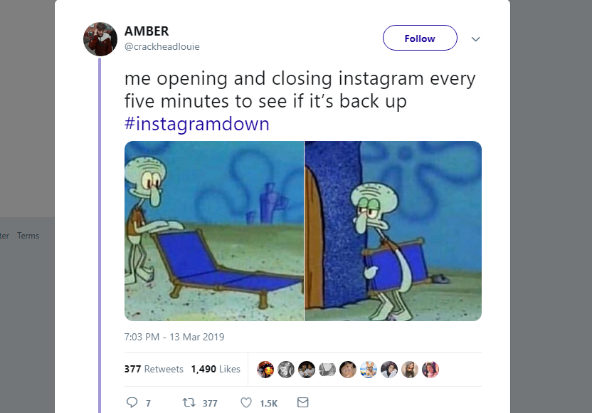 Instagram dan Facebook Down, Anak Twitter Ejek Pakai Meme Karena Penggunanya Pada Ngungsi. Terselow!