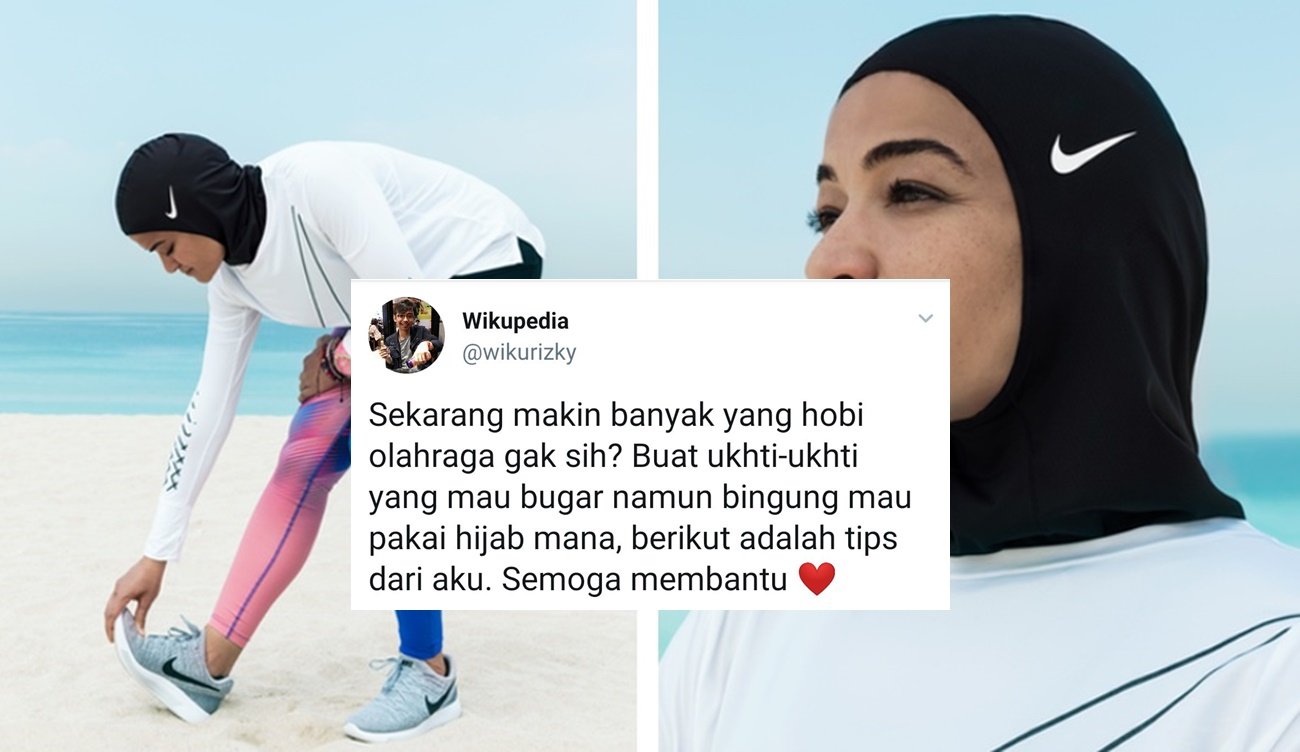 Daripada Beli Hijab Sport Mahal, Cowok ini Beri Solusi Kocak buat Ukhti-Ukthi yang Mau Olahraga