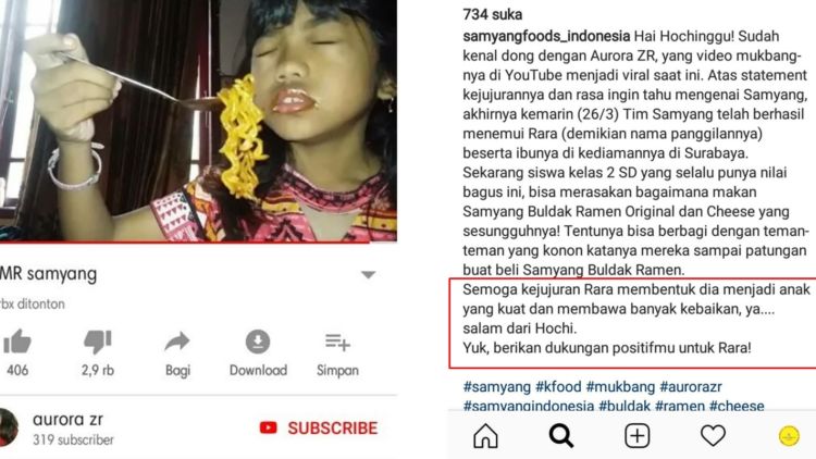 Akui Bohong pada Video Mukbangnya, Dek Rara Diberi Hadiah dari Samyang Foods. Jujur Membawa Berkah!