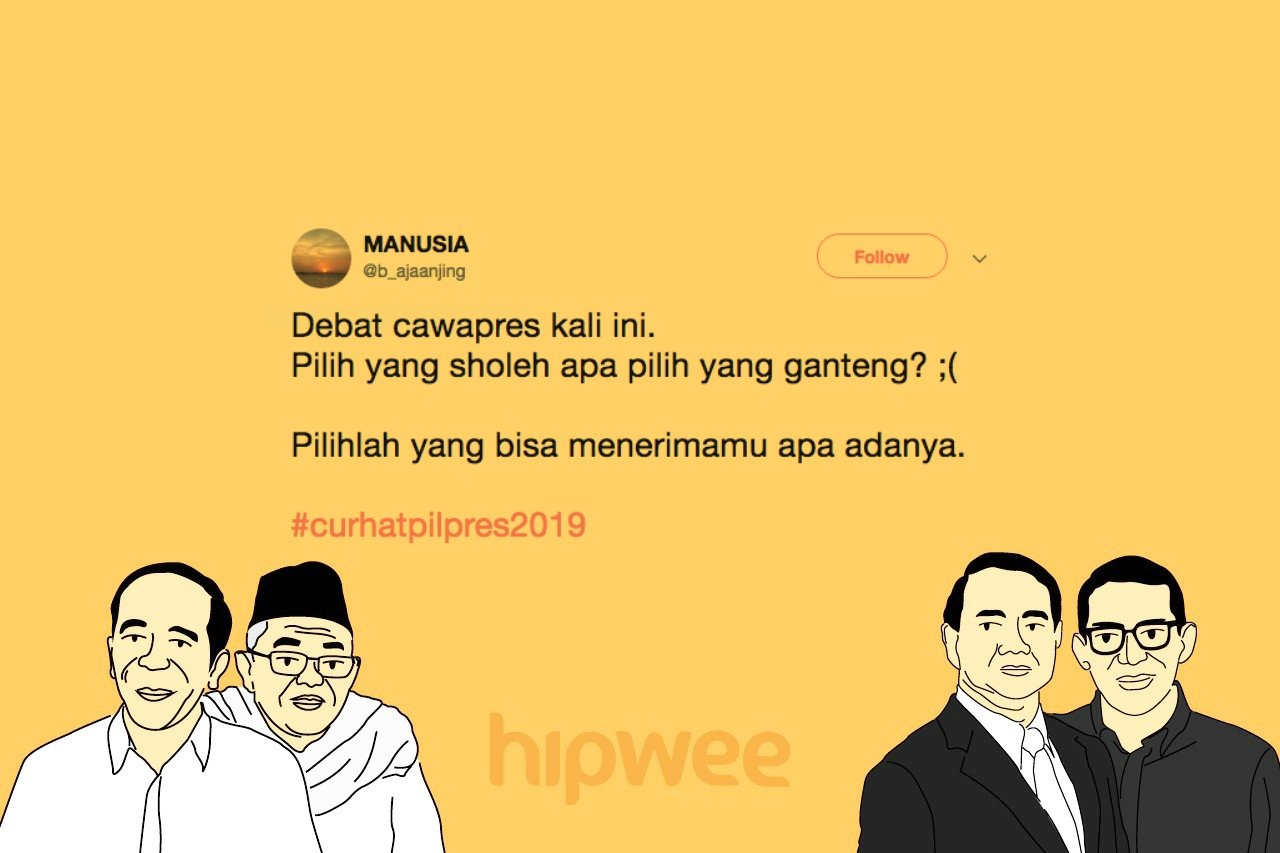 Menyimak Debat Cawapres dari Sudut Pandang Warganet dalam #CurhatPilpres2019. Selow dan Kocak~