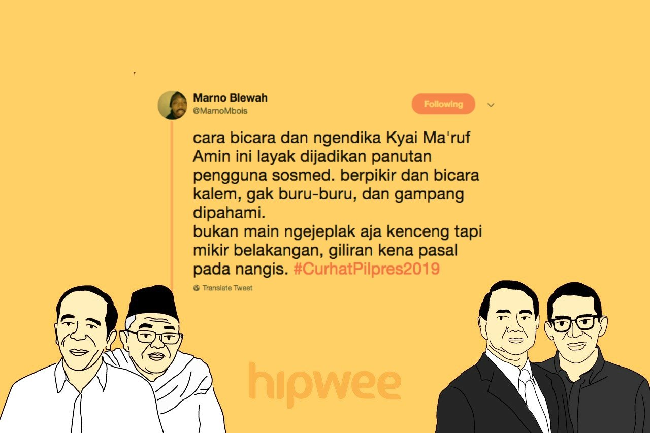 Menyimak Debat Cawapres dari Sudut Pandang Warganet dalam #CurhatPilpres2019. Selow dan Kocak~