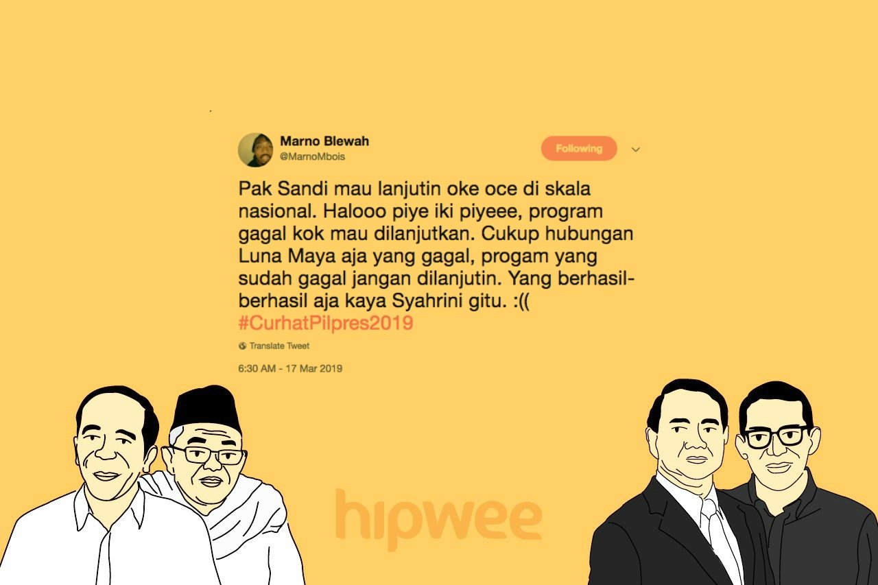 Menyimak Debat Cawapres dari Sudut Pandang Warganet dalam #CurhatPilpres2019. Selow dan Kocak~