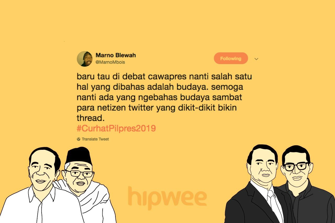 Menyimak Debat Cawapres dari Sudut Pandang Warganet dalam #CurhatPilpres2019. Selow dan Kocak~